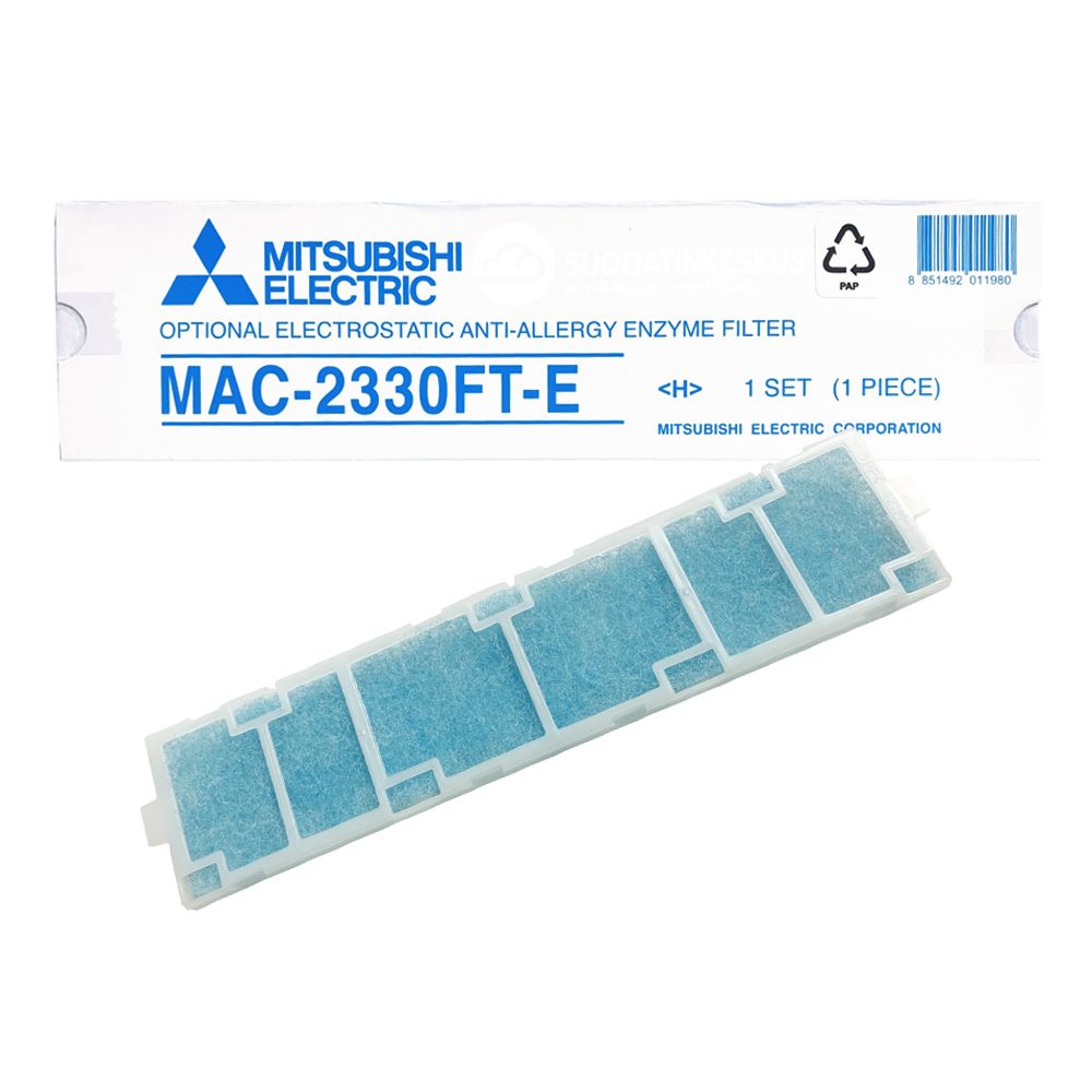 Lot De 8 Filtres Climatisation Pour Mitsubishi Electric MAC-2330FT-E / MAC-3000FT-E - 4 Enzymatiques + 4 Charbon, Dimensions 210x46x5 Mm